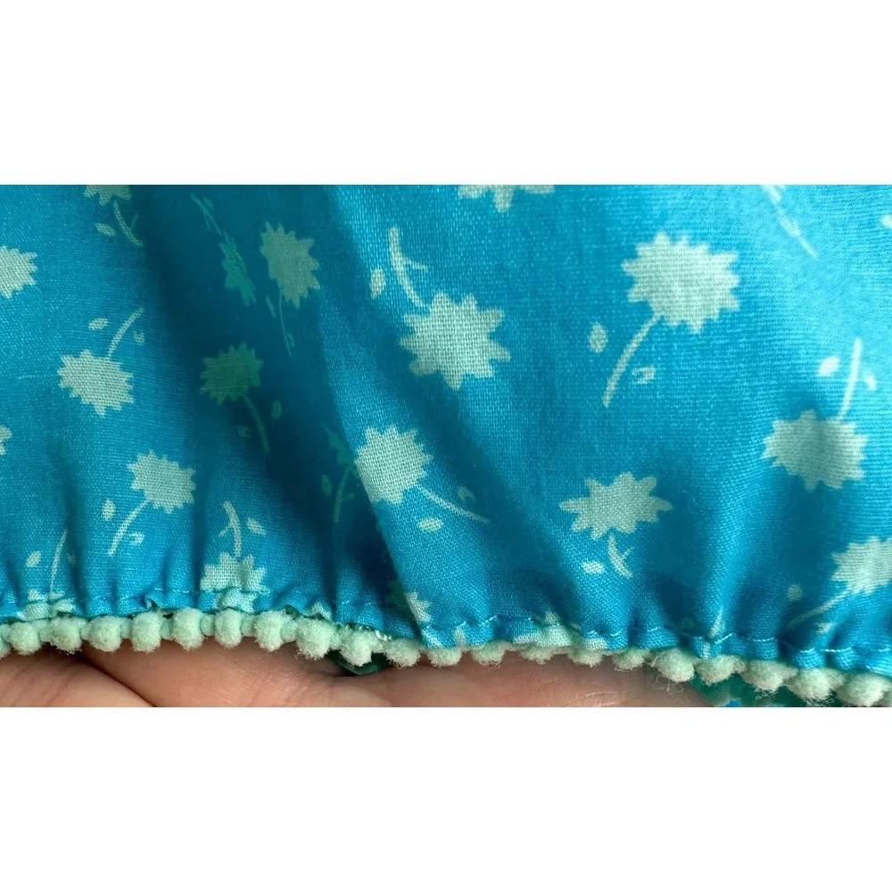 VTG KMart Nightgown Patio Dress Duster Larg Muumuu  Blue Floral House Dr… - Picture 7 of 12